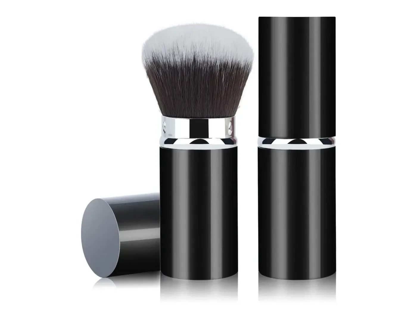 Multi-Function Makeup Brushes — retractable travel makeup brush with its case
