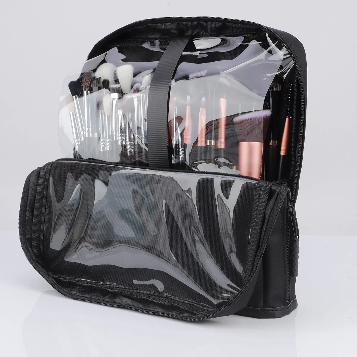 Double-Layer Standing Makeup Bag