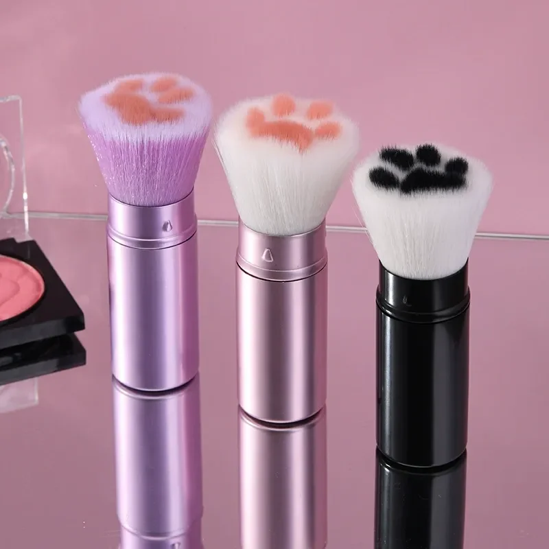 Retractable Cat Paw Powder Brush